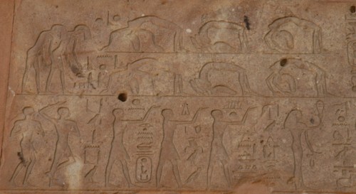 Dancers in the Festival of the Valley. Red Chapel of Hatshepsut in Karnak. XVIII Dynasty. Photo: Mª Rosa Valdesogo Martín