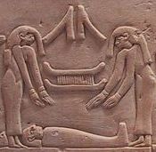 Detail of the stele of Abkaou in the Louvre Museum. XI Dynasty. Photo: www.commons.wikimedia.org