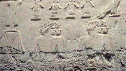 Relief with superposition from th etomb of Kagemni. Ancient Egypt. osisrisnet