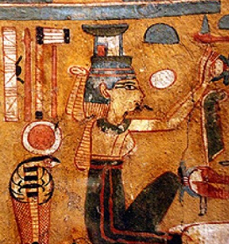 Goddess Nephthys from a coffin in Brooklyn Museum. Ancient Egypt